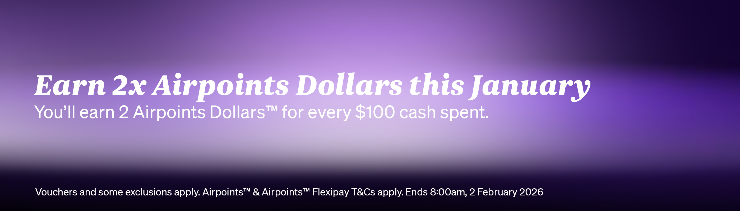 Earn 2x points this January